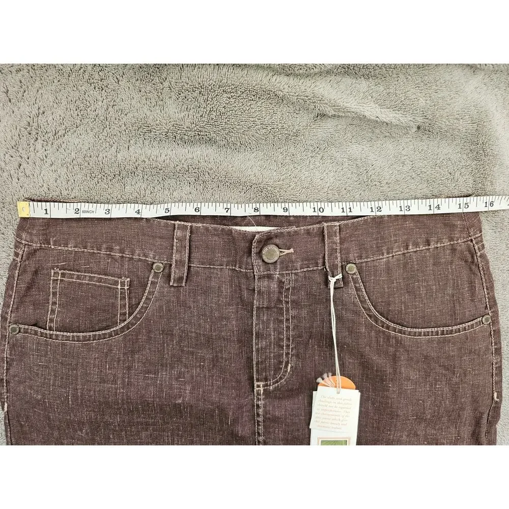 NWT Tori Richard Walnut Brown Linen Skirt Size 6 - Picture 5 of 6